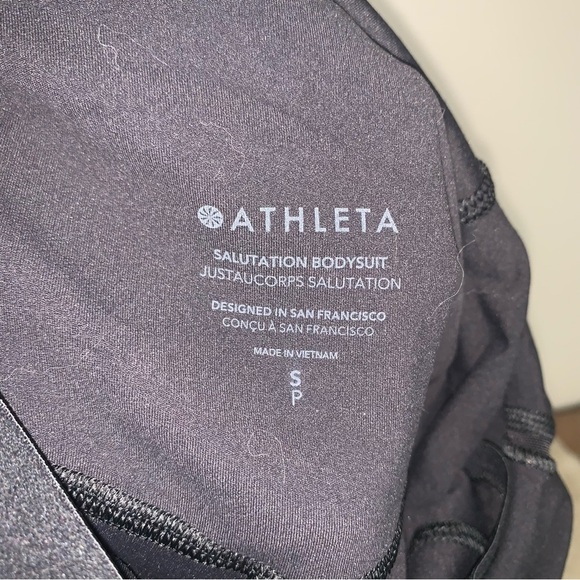 Athleta Black Salutation Stash 7/8 Bodysuit S - Picture 5 of 16